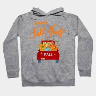 Happy Fall Y'all Vintage Pumpkin Truck Autumn Season Hoodie